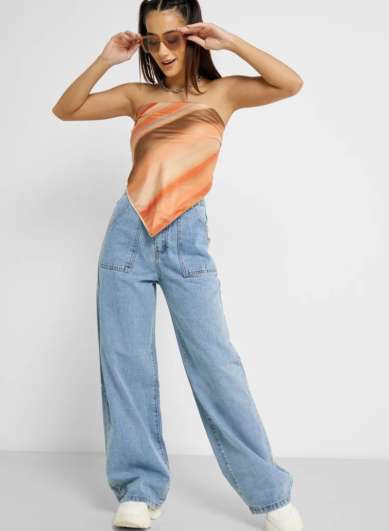 Ginger High Waist Pocket Detail Jeans