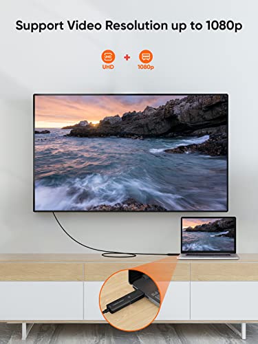 CableCreation DisplayPort to HDMI Adapter, 1080P Gold Plated DP to HDMI Adapter (Male to Female) 1.3V, Uni-Directional Display Port to HDMI Adapter - Image 4