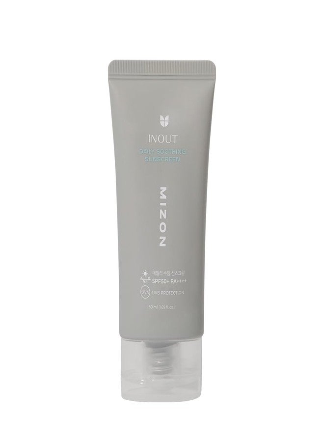 Mizon Inout Daily Soothing Sunscreen Spf50+ Pa++++ | Moisturizing - No White Cast - Suitable for Acne-Prone Skin - Reduces Redness - Cools down skin temp - 50 ml - Image 1