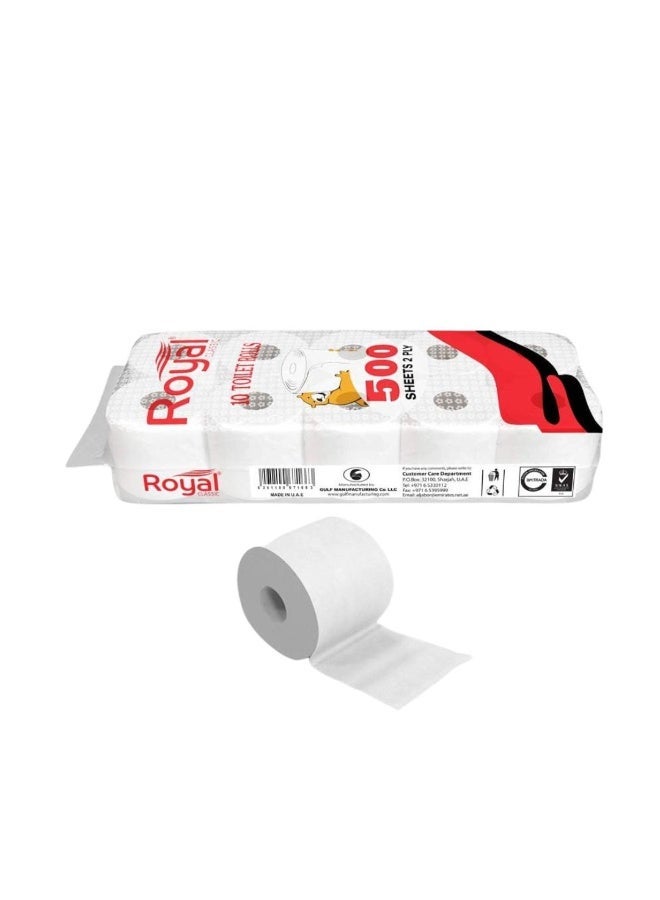 Royal Classic Toilet Roll 500 Sheets Pack Of 20 Rolls - Image 2