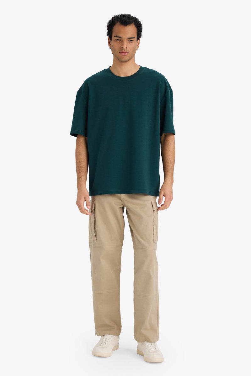 DeFacto Green Man Breathable Oversize T-Shirt Casual - Image 2