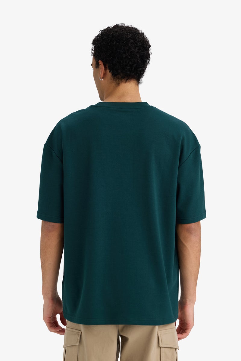 DeFacto Green Man Breathable Oversize T-Shirt Casual - Image 5