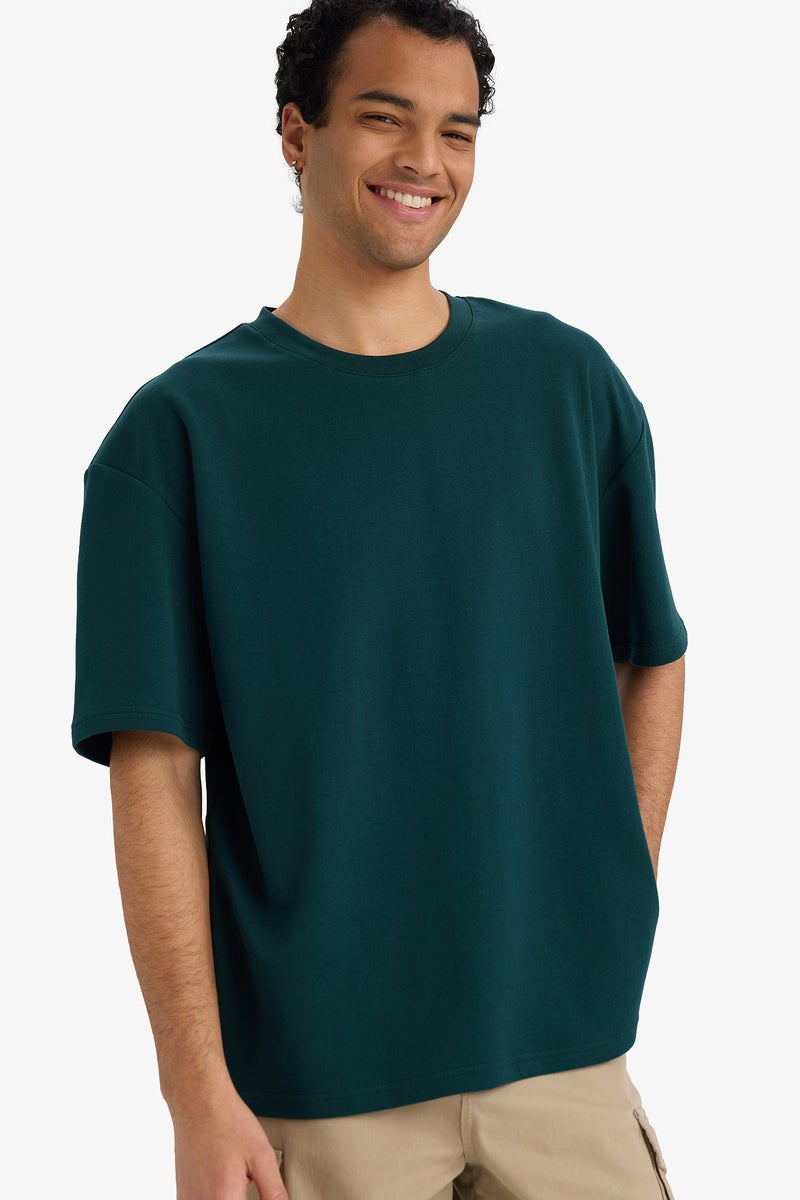 DeFacto Green Man Breathable Oversize T-Shirt Casual - Image 1