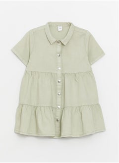 LC WAIKIKI Shirt Collar Short Sleeve Baby Girl Dress  - Image 1