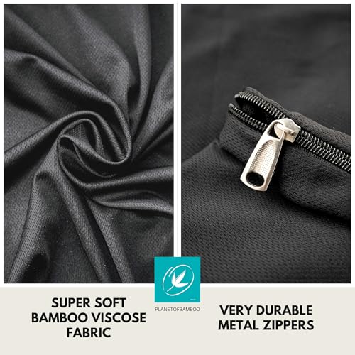 PlanetofBamboo Bamboo Viscose Top Layer Wedge Pillow Case Cover 24" L x 24" W x 7.5" H, Moisture-Wicking, Cooling and Breathable Wedge Pillow Cover with Zipper - Image 2