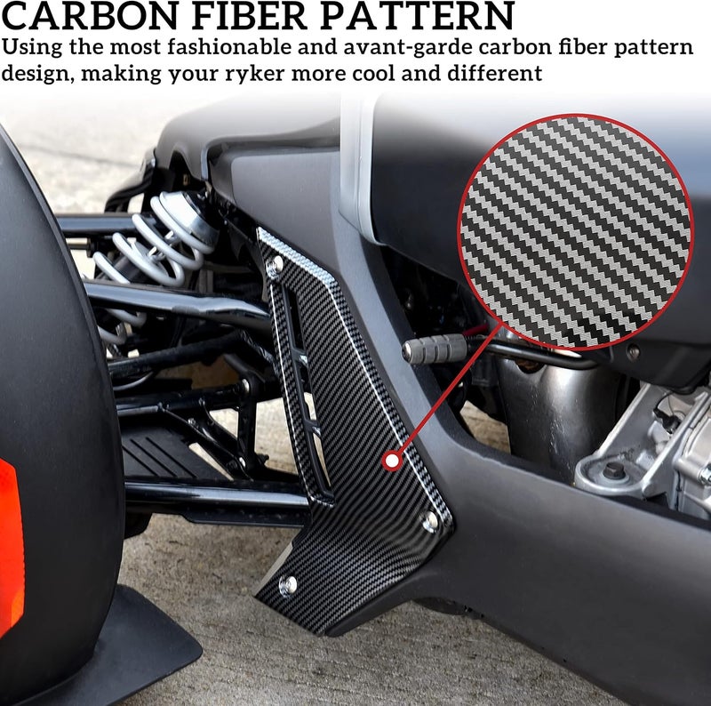 SAUTVS Carbon Fiber Pattern Lower Fairing Panels for Can Am Ryker - Image 2