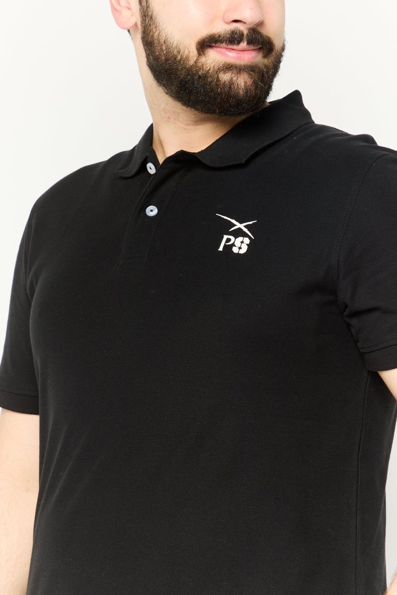 PHILIPP PLEIN Plein Sport Men Sportswear Fit Short Sleeve Outdoor Polo, Black - Image 3