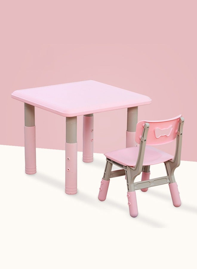 XIANGYU Kindergarten Kids Desk And Chair Set Classroom Furniture School Children Plastic Square Table - Image 1