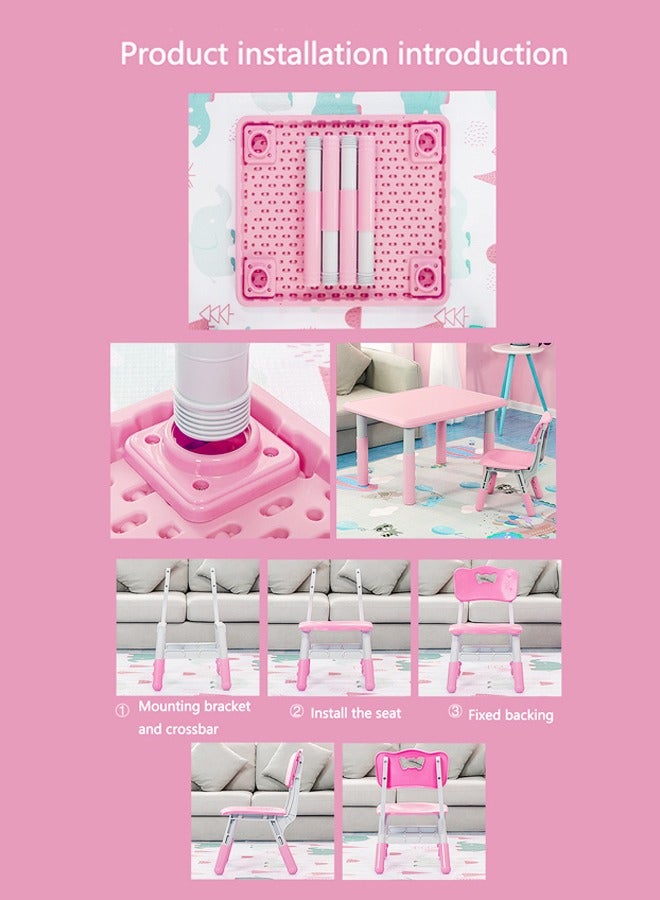 XIANGYU Kindergarten Kids Desk And Chair Set Classroom Furniture School Children Plastic Square Table - Image 3
