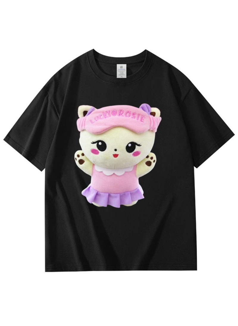 NIBEMINENT Blackpink Printed Cotton Short Sleeves T-Shirt 