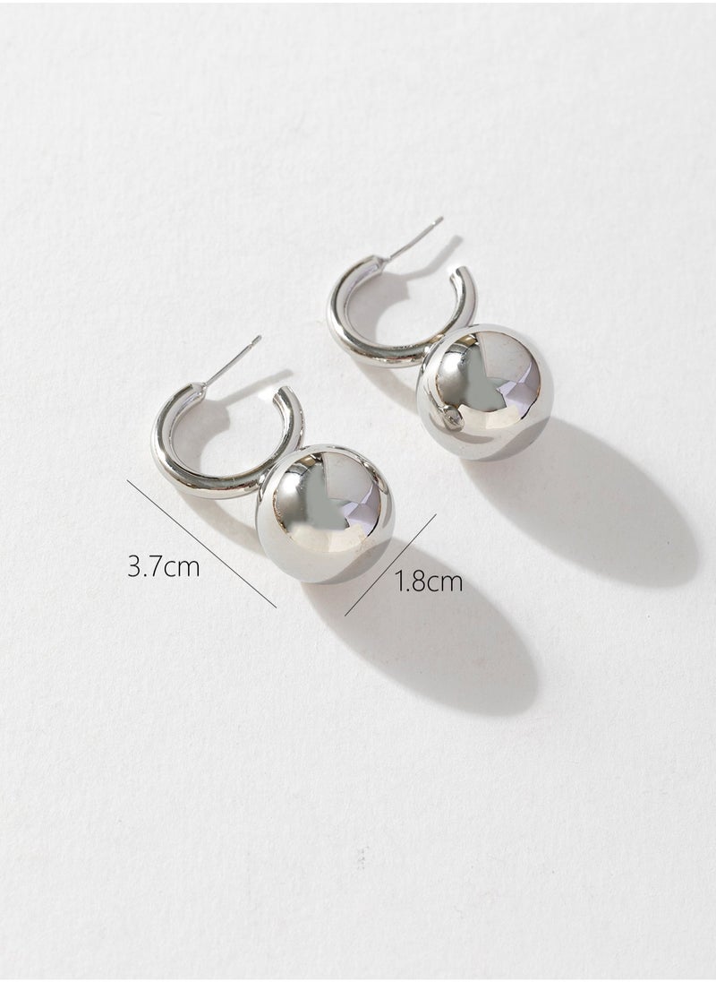 Generic S925silver Shiny Ball Hook Earrings  - Image 1