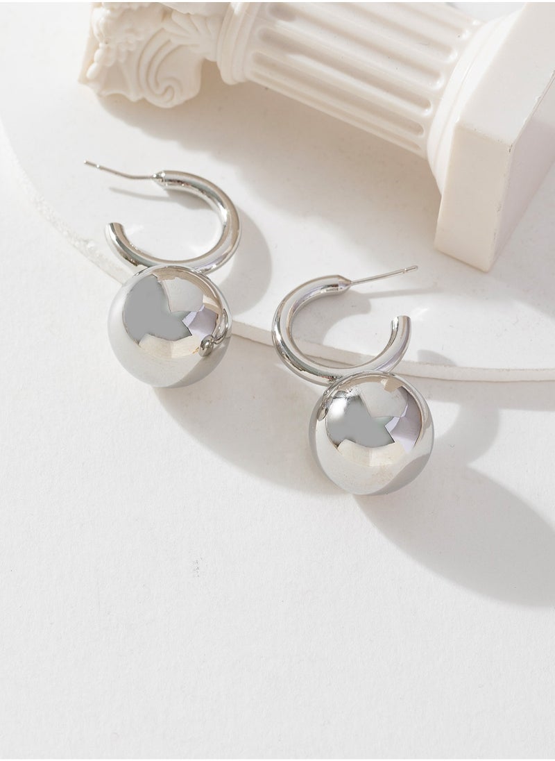 Generic S925silver Shiny Ball Hook Earrings  - Image 2