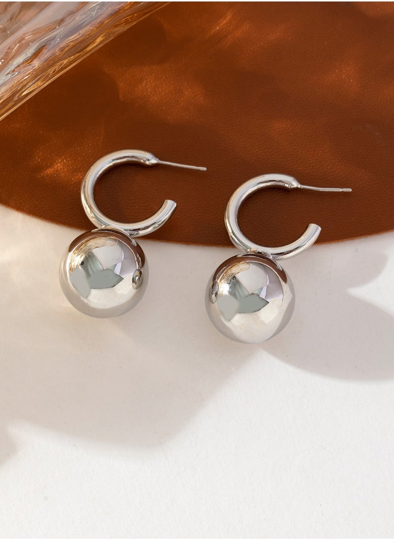 Generic S925silver Shiny Ball Hook Earrings  - Image 4
