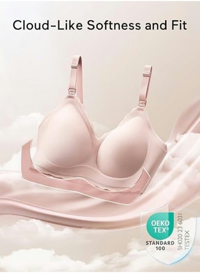 Lupantte حمالات صدر للرضاعة لراحة الأمومة حمالات صدر للحمل حمالات بدون درزات مع موسع إضافي - Image 2