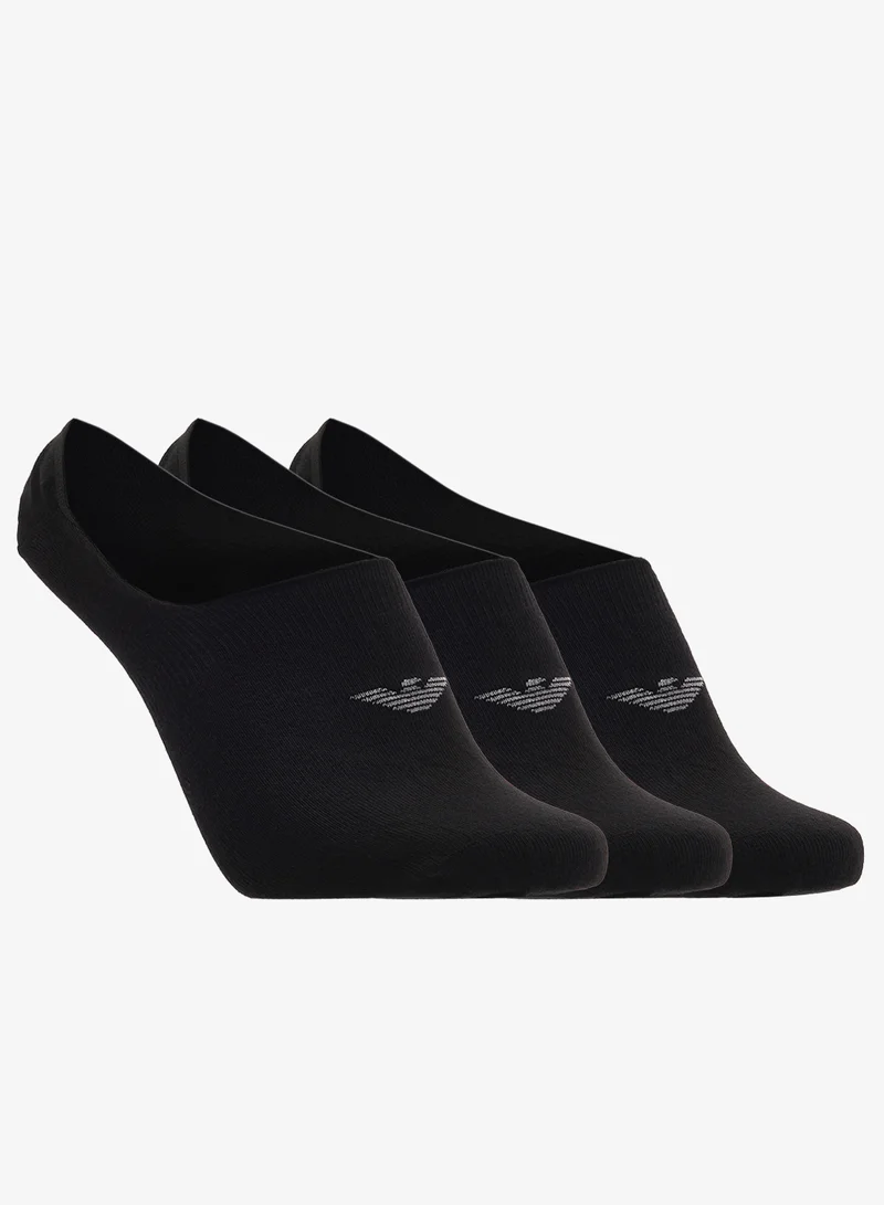 EMPORIO ARMANI  3 Pack Of Logo Liner Socks for Men | Best Price UAE