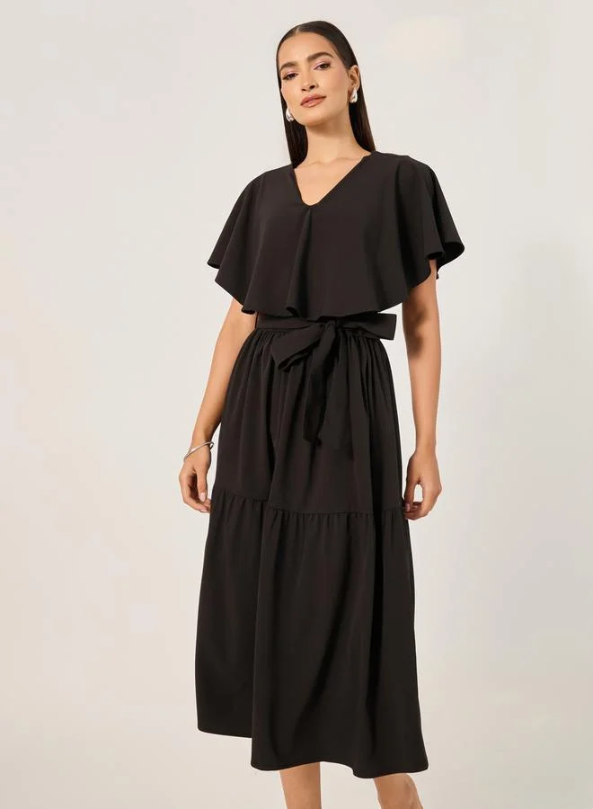 Styli Tiered Midi Dress