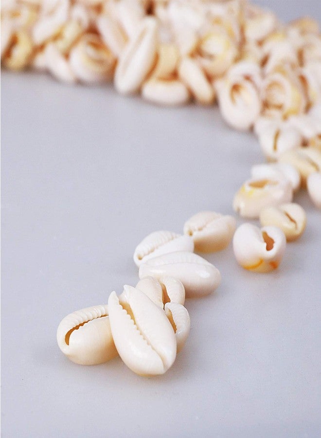 PPCLION 150 PCS White 0.63"-0.71" Natural Strong Cowrie Shell Beads Smooth Cut Oval Seashells, Beach Seashells with Big Hole for DIY Craft Jewelry Making, Adorning Hair Locks and Braids - Image 4