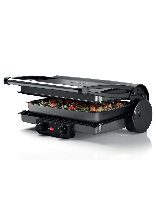 BOSCH Smart Grill, Digital Control, Meat Probe | Perfect Steaks, Guaranteed 2000 W TCG4215GB Silver/Black - Image 5