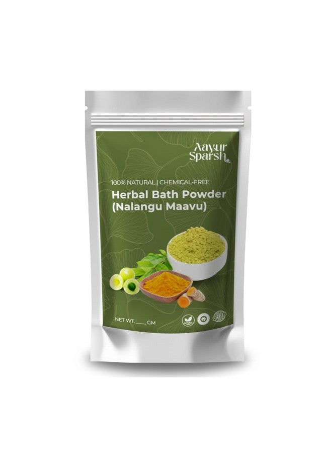 Aayur Sparsh Natural & Chemical-Free Herbal Bath Powder, Exfoliating Ubtan Powder for Clear Skin, Ayurvedic Body & Face Scrub, 200gm - Image 1