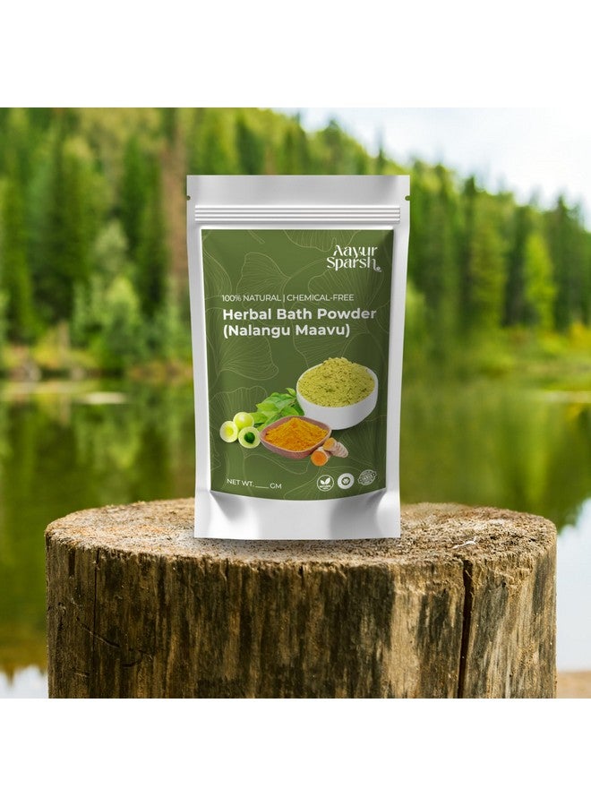 Aayur Sparsh Natural & Chemical-Free Herbal Bath Powder, Exfoliating Ubtan Powder for Clear Skin, Ayurvedic Body & Face Scrub, 200gm - Image 4