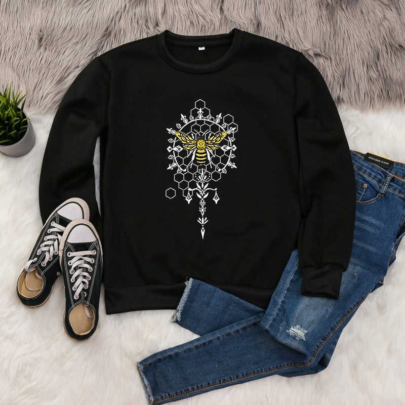 2024 Amazon ebay AliExpress Cross-border Independent Station eBay Animal Letters European and American Printed Crewneck for Men and Women Yellow  - Image 5