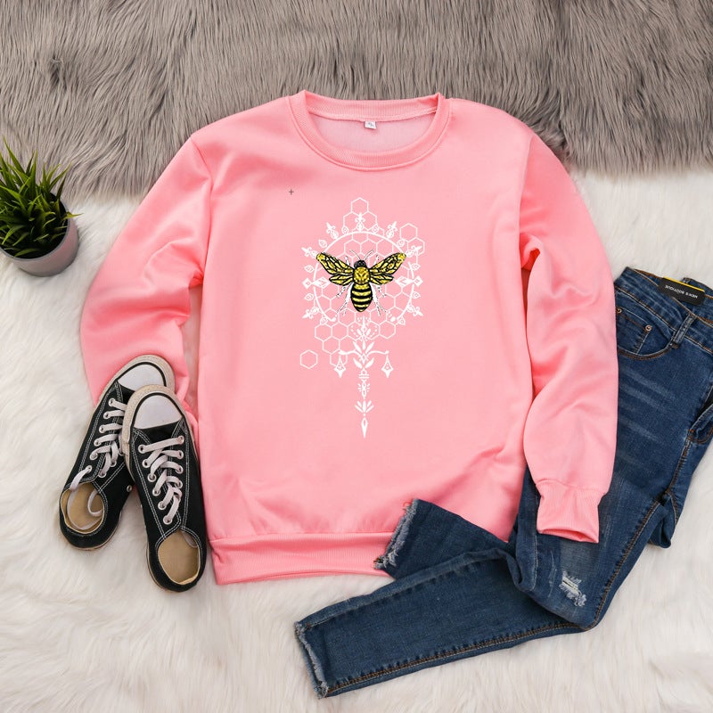 2024 Amazon ebay AliExpress Cross-border Independent Station eBay Animal Letters European and American Printed Crewneck for Men and Women Yellow  - Image 2