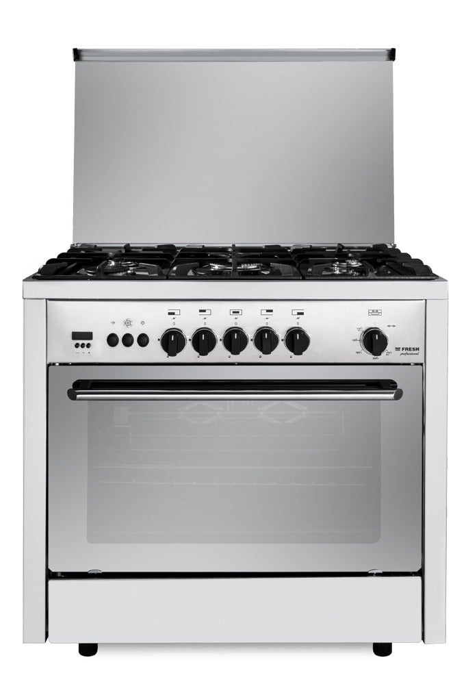 Fresh Professional 90 x 60 Gas Cooker - 5 Burners Stainless Steel
