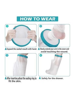 Captaintech Cast Cover for Shower Leg Adult Waterproof Cast Protector for Foot Reusable Shower Boot Cast Bag for Leg Cast Leg Cover for Showering After Surgery Watertight Seal to Keep Cast and Bandage Dry  - Image 3