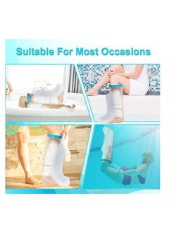 Captaintech Cast Cover for Shower Leg Adult Waterproof Cast Protector for Foot Reusable Shower Boot Cast Bag for Leg Cast Leg Cover for Showering After Surgery Watertight Seal to Keep Cast and Bandage Dry  - Image 5
