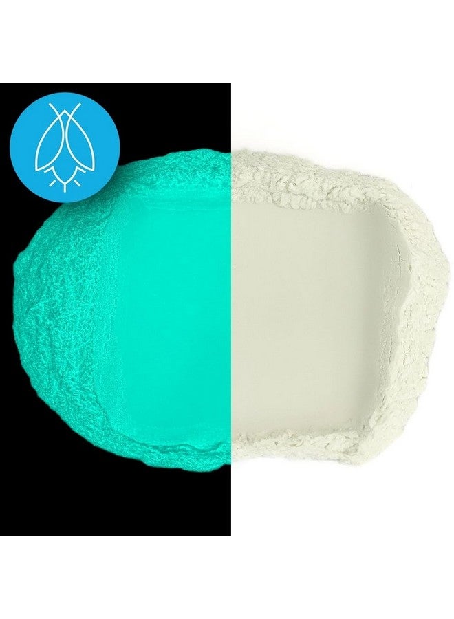 Art 'N Glow Glow In The Dark Pigment Powder Neutral And Fluorescent Color For Art Painting, Fine Art, Nail Art Paint, And Diy Crafts Nontoxic, Long Lasting 10+ Color Options Neutral Aqua (1 Ounce) - Image 2