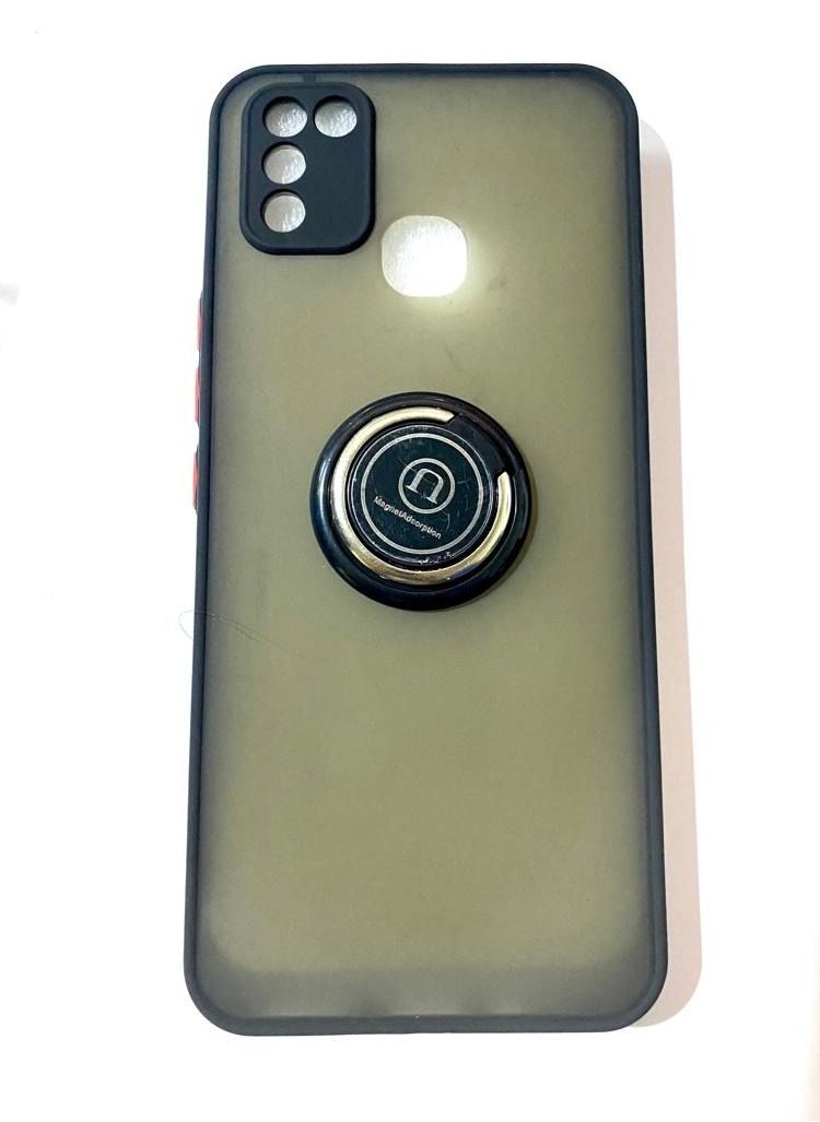 erorex Protective Case Cover For Infinix Smart 5 With Magnetic Ring Holder Black 