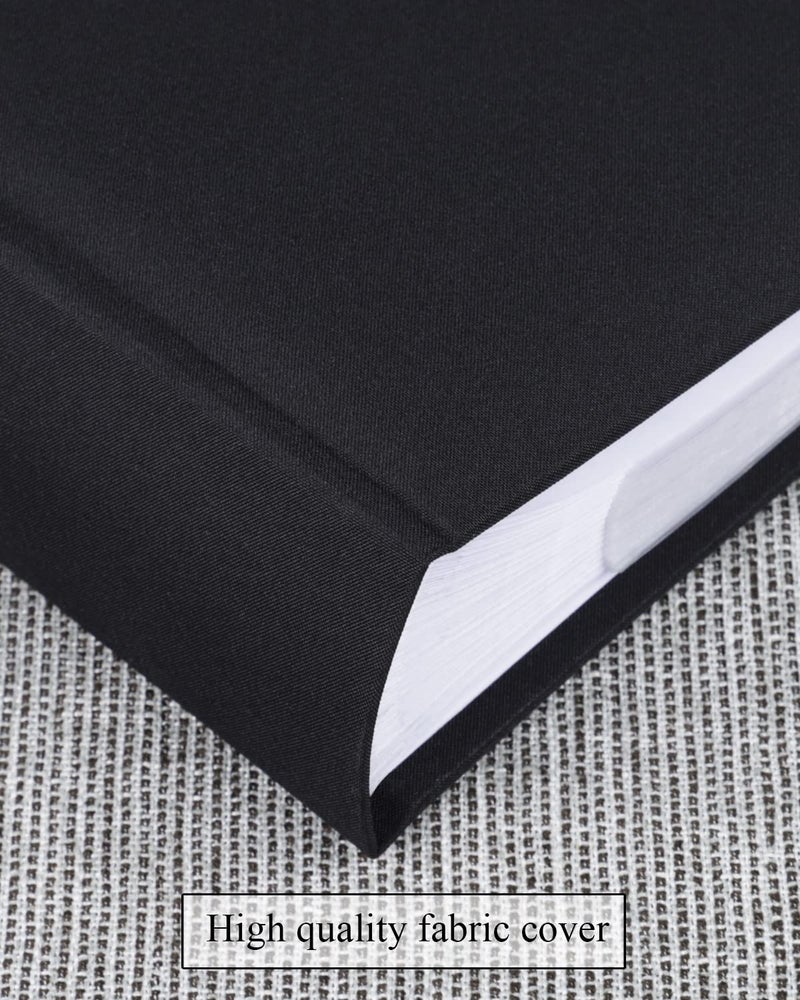 1DOT2 Photo Album 4x6 Hold 402 Photos with Memo Slip-in Pockets Photo Book  Linen Cover Picture Photo Albums with Writing Space for Wedding Family Baby Vacation Mother's Day Black - Image 4