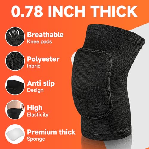 RYBTB Volleyball Knee Pads knee brace for Women Kids Girls，Soft and Breathable Knee Pads for Volleyball, Dancing, Football, Yoga, Basketball, and Skating - Protective Knee Pads for Adults and Kids (Black, Large) - Image 3