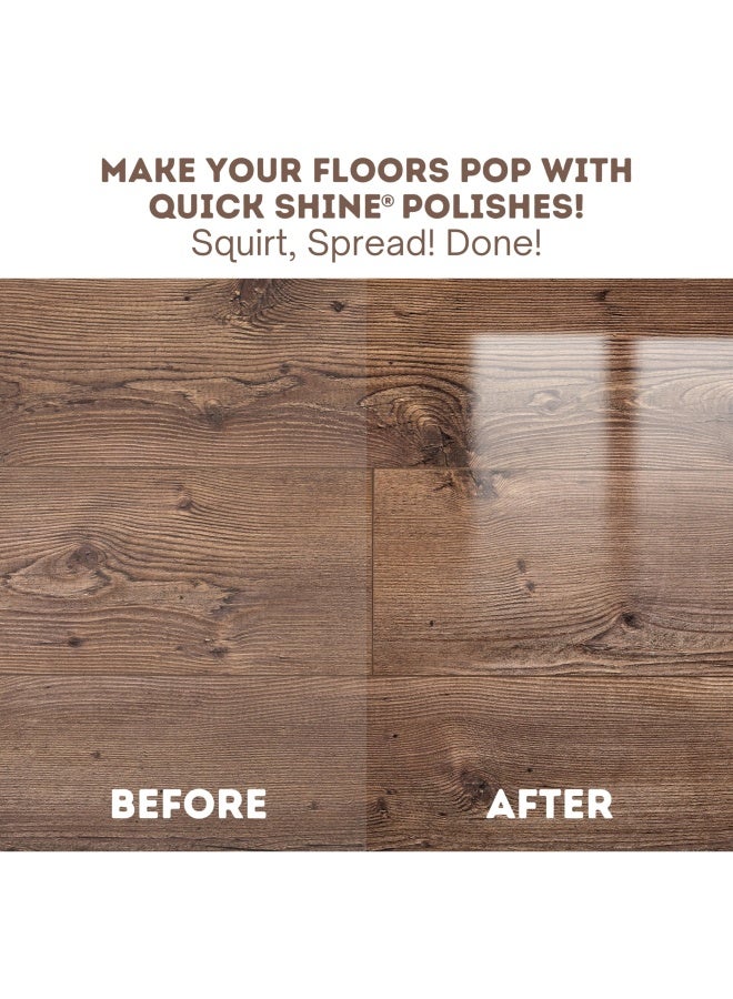 QUICKSHINE لمعان سريع لتشطيب الأرضيات متعددة الأسطح 64 أونصة منظف وملمع للاستخدام على الخشب الصلب واللامينيت والبلاط الفاخر من الفينيل والبلاط LVT والحجر خيار أكثر أمانًا بتقنية اللمعان النظيف حماية اللمعان والتجديد - Image 4