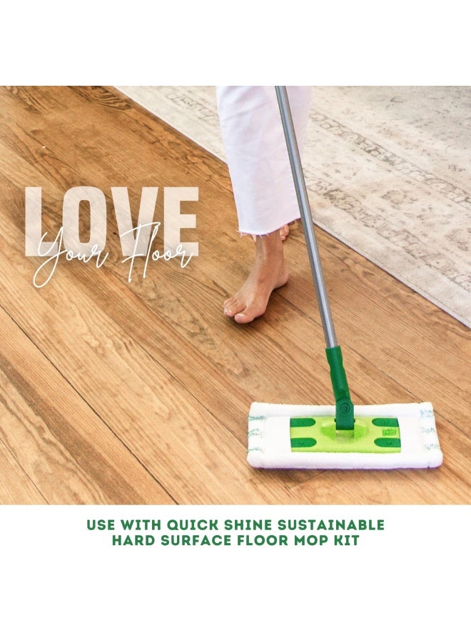 QUICKSHINE لمعان سريع لتشطيب الأرضيات متعددة الأسطح 64 أونصة منظف وملمع للاستخدام على الخشب الصلب واللامينيت والبلاط الفاخر من الفينيل والبلاط LVT والحجر خيار أكثر أمانًا بتقنية اللمعان النظيف حماية اللمعان والتجديد - Image 5