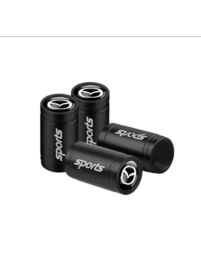 Car Tire Valve Stem Caps (4pcs) Tyre Air Valve Cap Accessories Cover Fit for (Mazda) 3 6 CX-3 CX-5 CX-90 CX-30 all other Models - Image 1
