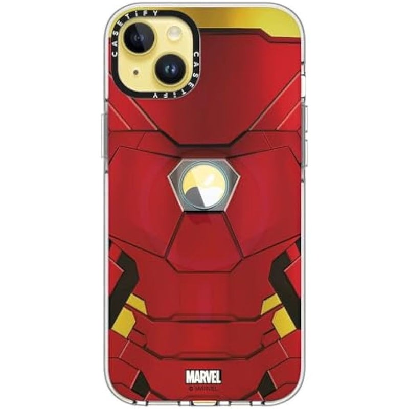 Casetify Clear iPhone 14 Plus Case 【Iron Man Co-Lab/Not Yellowing / 6.6ft Drop Protection/Compatible with Magsafe】 - Iron Man Suit - Clear - Image 3