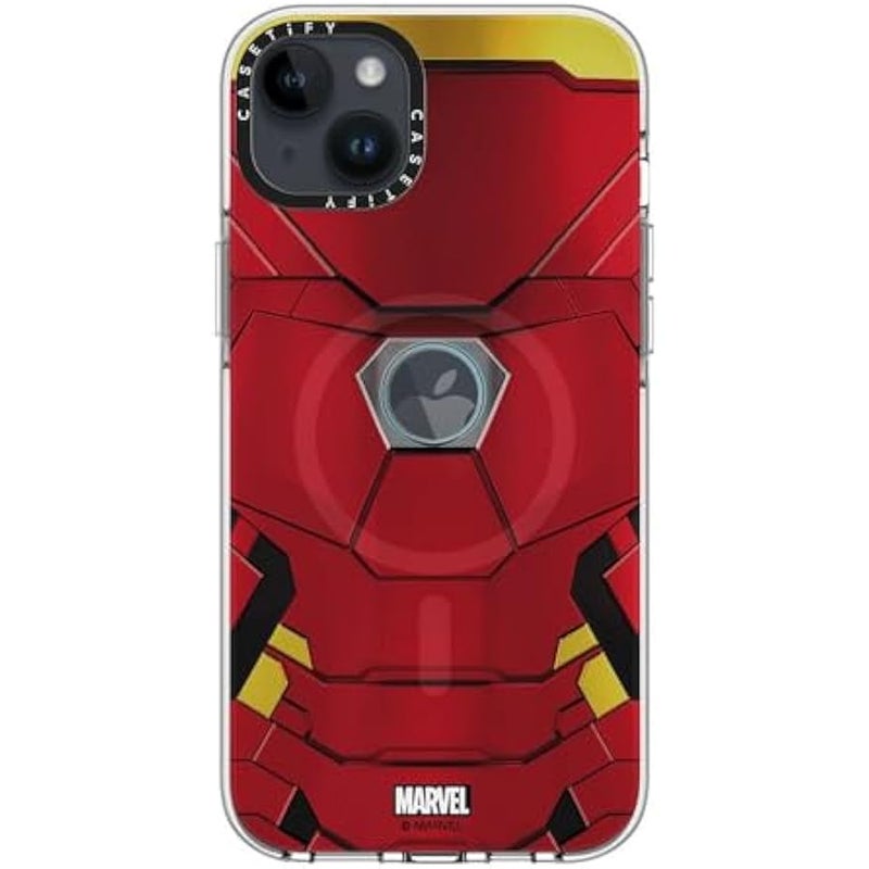 Casetify Clear iPhone 14 Plus Case 【Iron Man Co-Lab/Not Yellowing / 6.6ft Drop Protection/Compatible with Magsafe】 - Iron Man Suit - Clear - Image 5