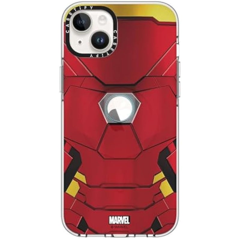 Casetify Clear iPhone 14 Plus Case 【Iron Man Co-Lab/Not Yellowing / 6.6ft Drop Protection/Compatible with Magsafe】 - Iron Man Suit - Clear - Image 1