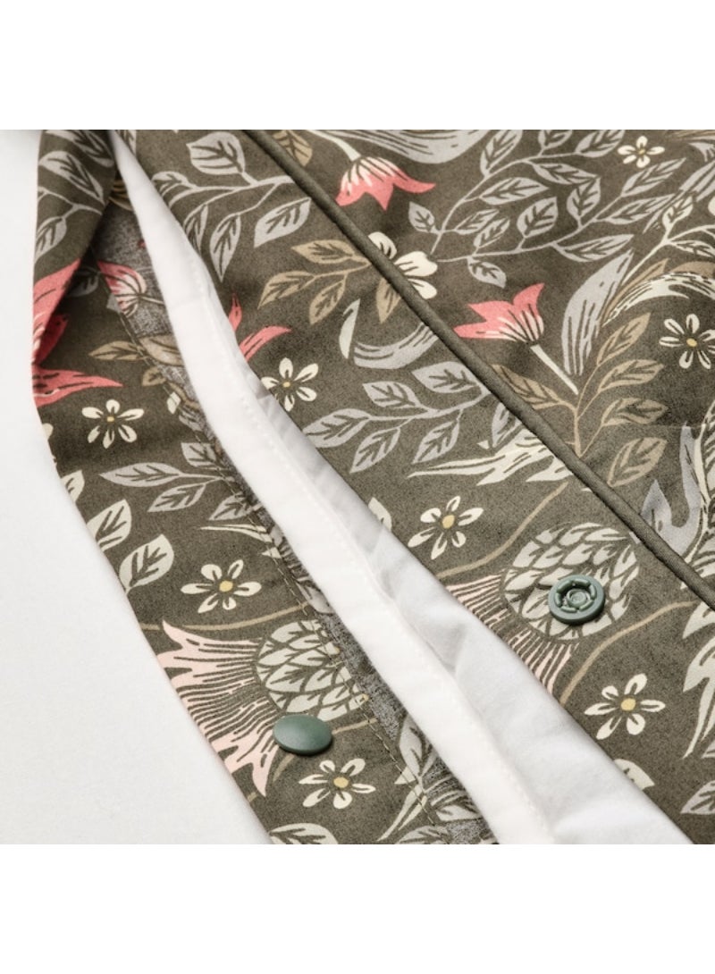 IKEA FRAKTA Duvet cover and 2 pillowcases - dark green/multicolour - 240x220/50x80 cm - Image 3