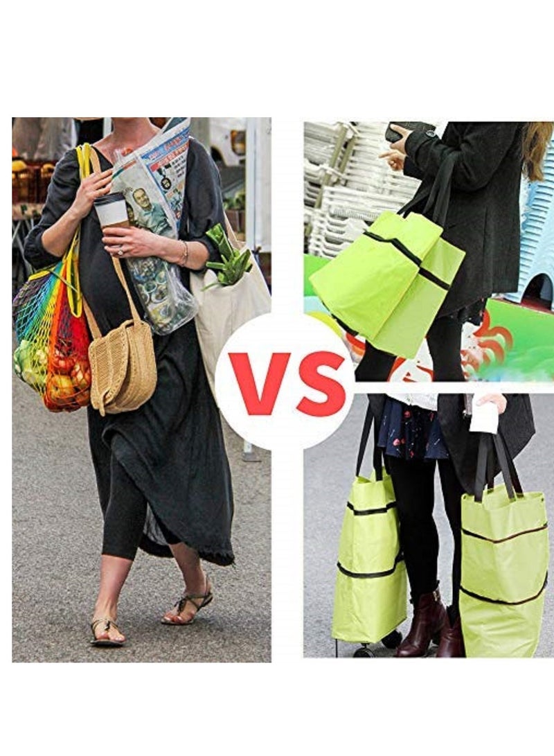 توشيونيكس حقيبة تسوق قابلة للطي وقابلة لإعادة الاستخدام قابلة للطي - Image 4