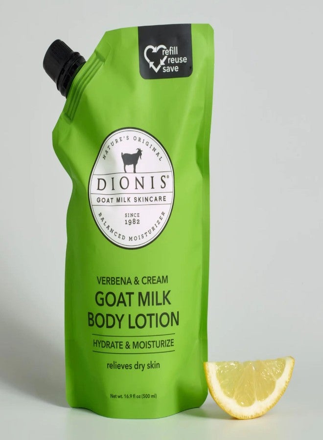 Dionis Goat Milk Skincare Body Lotion 16.9oz Refill Pouch, Cruelty Free Clean Ingredients & Dermatologist Tested Lotion for Dry Skin, Hydrating & Deeply Moisturizing Rich in Vitamins, Verbena & Cream - Image 5