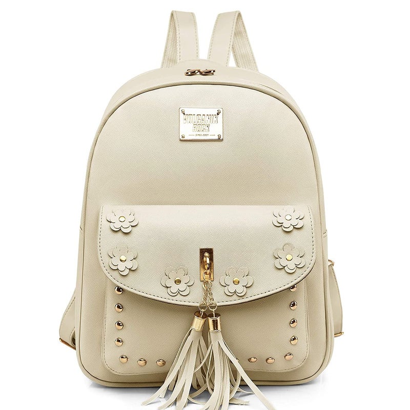 Floky Fashion Girls 3-PCS Fashion Cute Mini Leather Backpack sling & pouch set for Women - Image 2