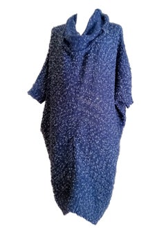 Generic Women sweater dress tricot oversized blue 