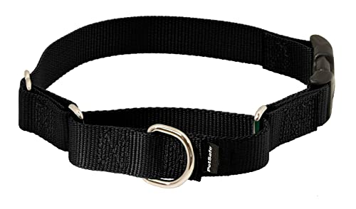 PetSafe Martingale Dog Collar with Quick Snap Buckle - No Pull Dog Collar for Walking Control - Gentle Correction - Durable Nylon Material - Adjustable No-Slip Collar - Black - Small - 3/4 Inch Wide - Image 1
