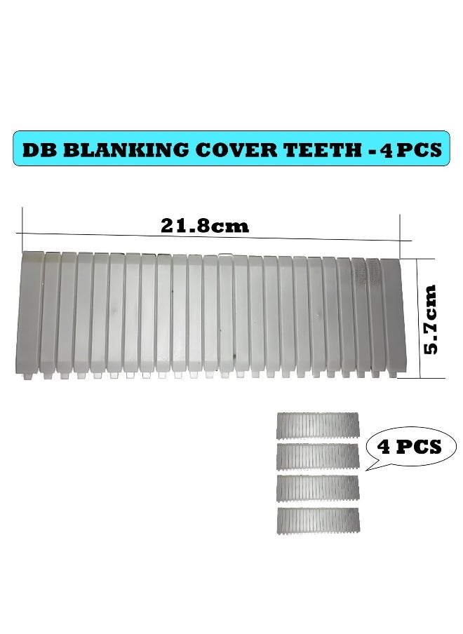 melfi Melfi MCB - DB Blanking Cover Teeth Plates â€“ Durable, Safety-first Covers For Unused Slots In Miniature Circuit Breaker Distribution Boards (4 STRIP)  - Image 2