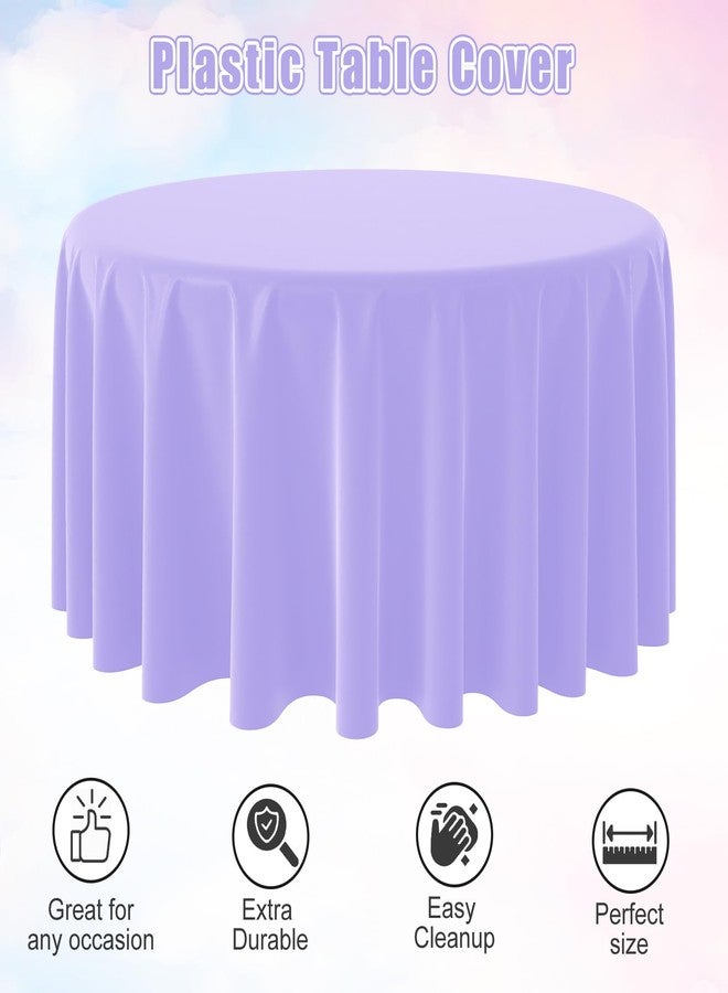 MASHAN 12 Pack Assorted Color Round Plastic Tablecloths Disposable Rainbow Tablecloth Colorful Round Table Covers for Rainbow Party Birthday Wedding Picnic Fiesta Home Party Decorations,12 Color,84Inch - Image 4