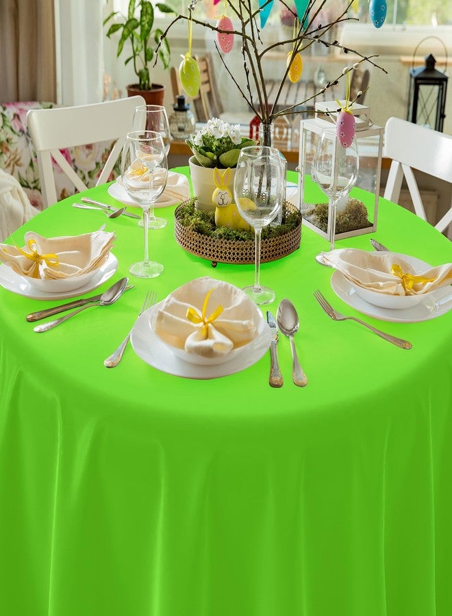 MASHAN 12 Pack Assorted Color Round Plastic Tablecloths Disposable Rainbow Tablecloth Colorful Round Table Covers for Rainbow Party Birthday Wedding Picnic Fiesta Home Party Decorations,12 Color,84Inch - Image 5