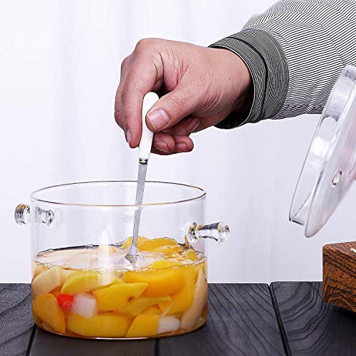 Cangfort Glass Cooking Pot - 1.5L/50oz Heat-Resistant Borosilicate Glass Handmade Cookware Set stovetop Pot - Safe for Pasta Noodle, Soup, Milk, Tea (1.5L/50OZ) - Image 5
