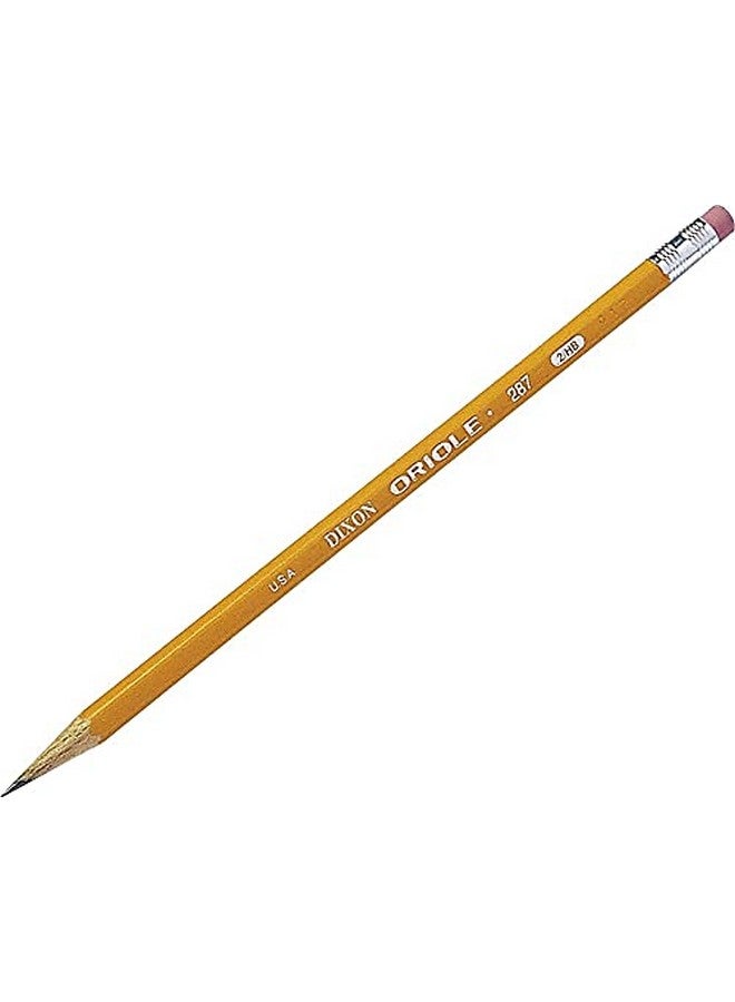 ديكسون قلم رصاص Oriole Woodcase رقم 12875، F #2.5، أصفر، 12 قطعة - Image 2